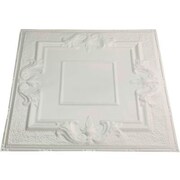 ACOUSTIC CEILING PRODUCTS Great Lakes Tin Niagara 2' X 2' Nail-up Tin Ceiling Tile in Antique White - T54-02